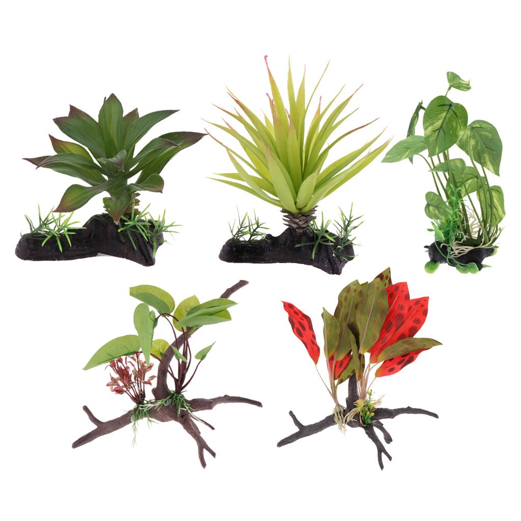 Planted Aquarium Jungle - Réptil terrário planta artificial selva videira