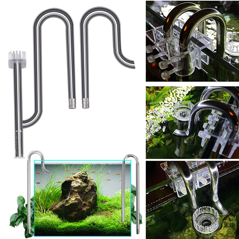 Aquarium Lily Pipe - Aço inoxidável Inflow Outflow Filtro para