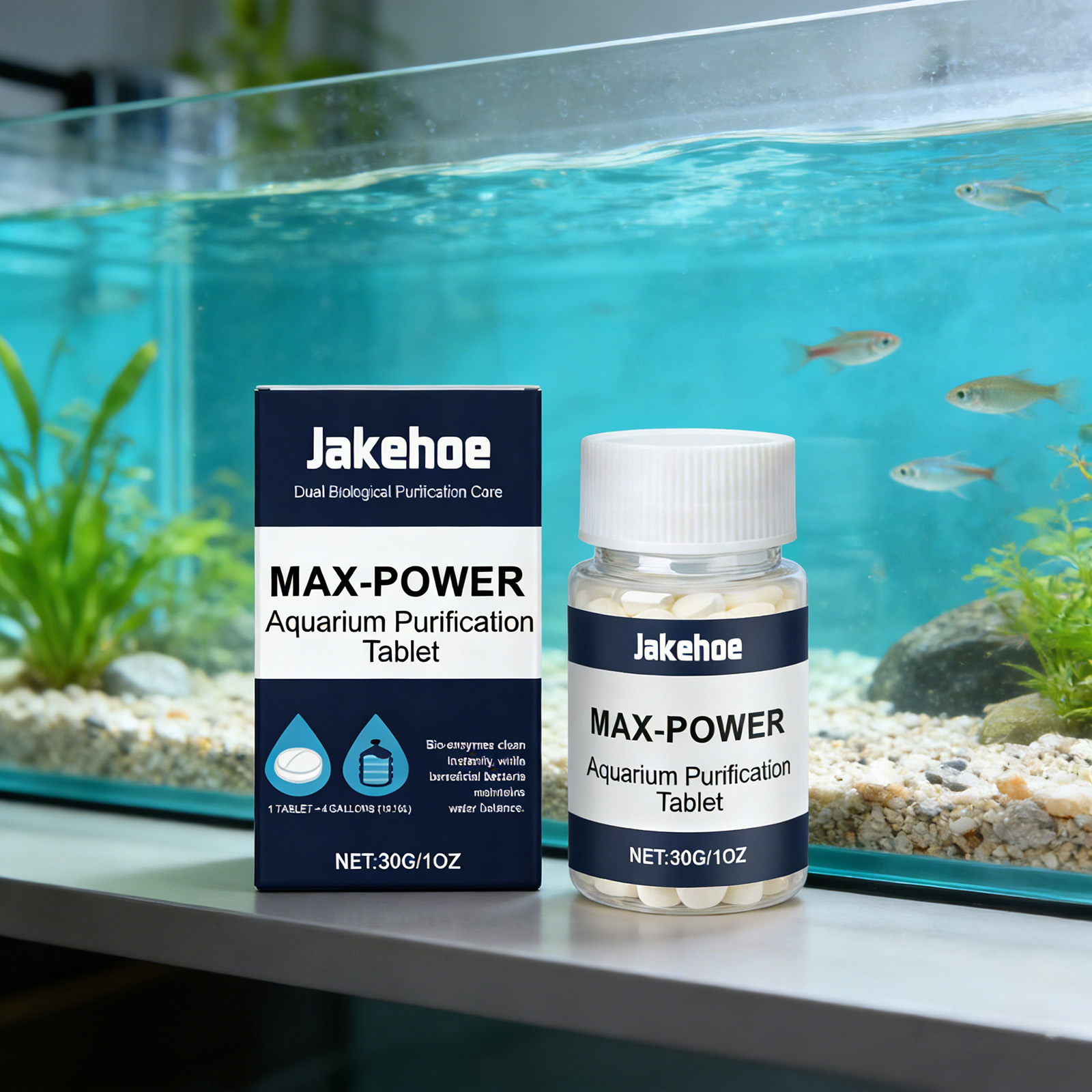 Planted Aquarium Cloudy Water - Comprimidos Removedores de Algas para Aquário,